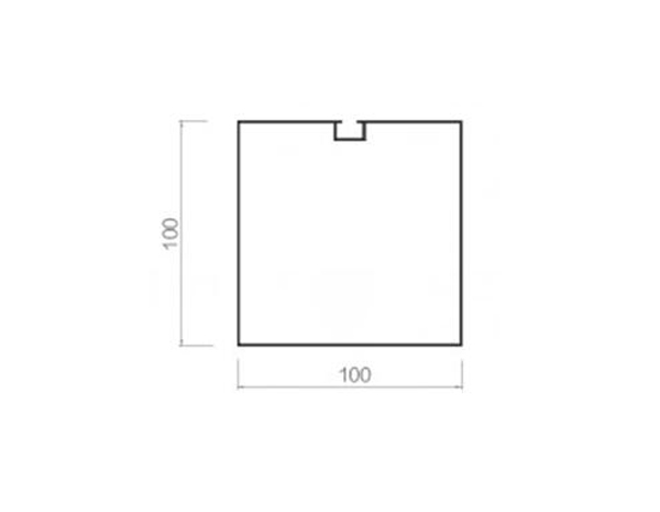 Screw slot square-100-100