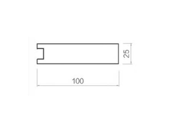 Screw slot square-25-100
