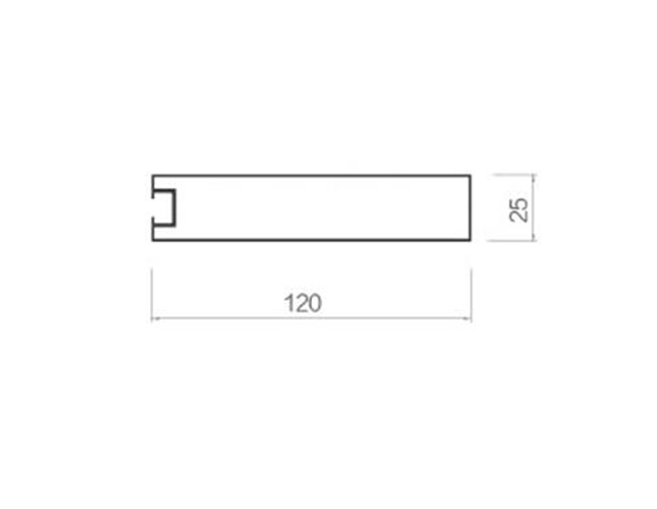 Screw slot square-25-120
