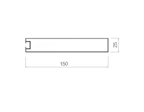 Screw slot square-25-150