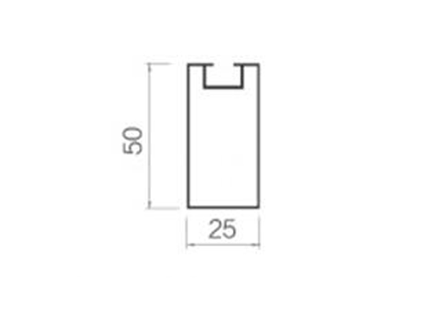 Screw slot square-25-50
