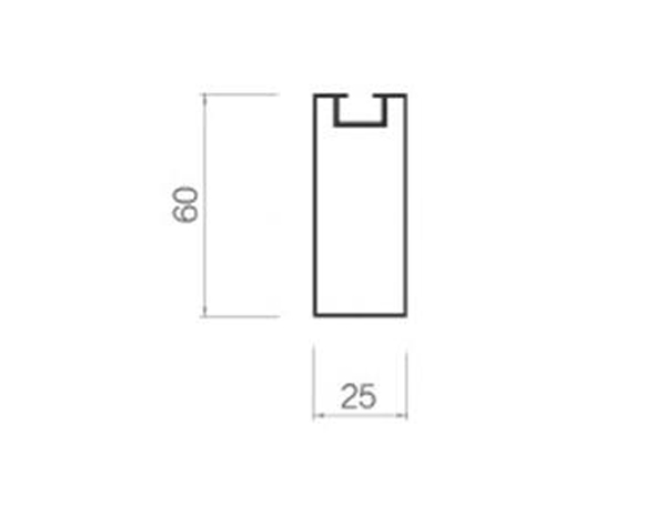 Screw slot square-25-60