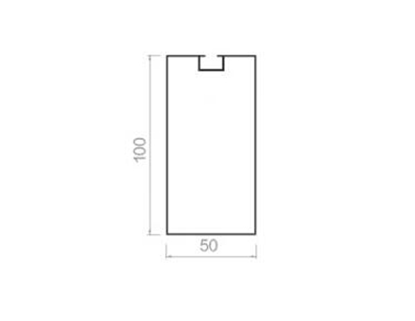 Screw slot square-50-100