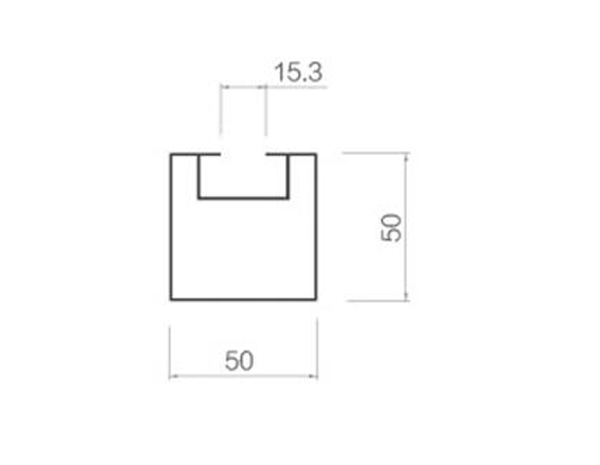Screw slot square-50-50