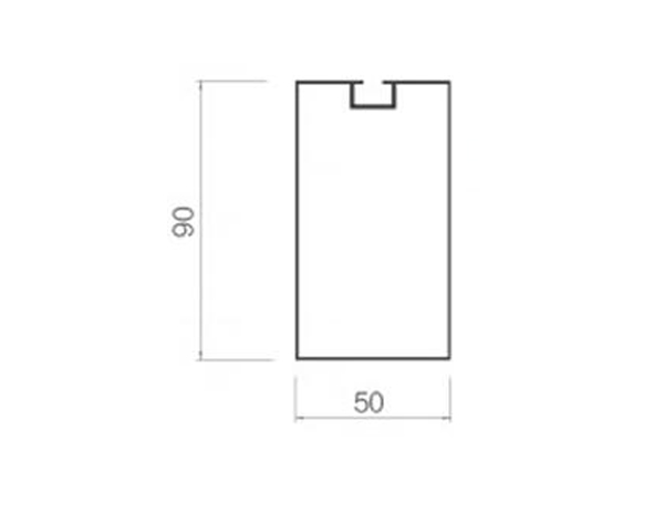 Screw slot square-50-90