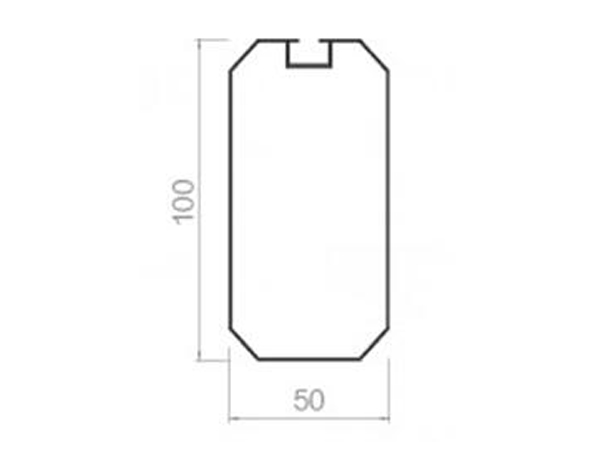 Screw slot square octagon-50-100