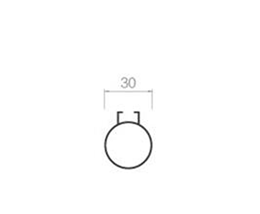 Convex groove round pipe ceiling 30
