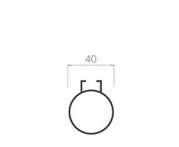 Convex groove round pipe ceiling 40