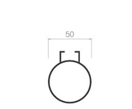 Convex groove round pipe ceiling 50