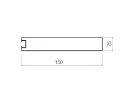 Screw slot square-25-150