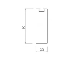 Screw slot square-30-90