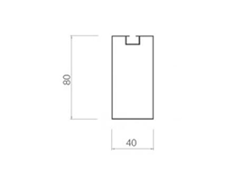 Screw slot square-40-80
