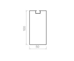 Screw slot square-50-100