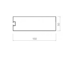 Screw slot square-50-150