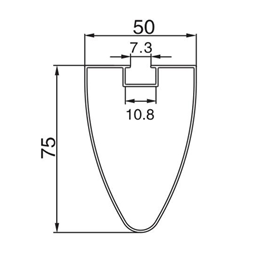 子弹头挂片 50W-75H